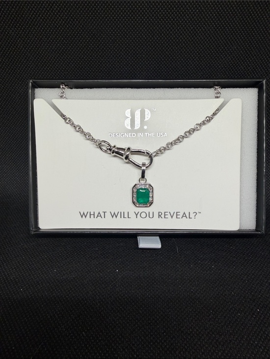 Bomb Party Jewelry - May 26: Emerald on Rhodium